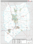 San Joaquin County Wall Map Premium Style